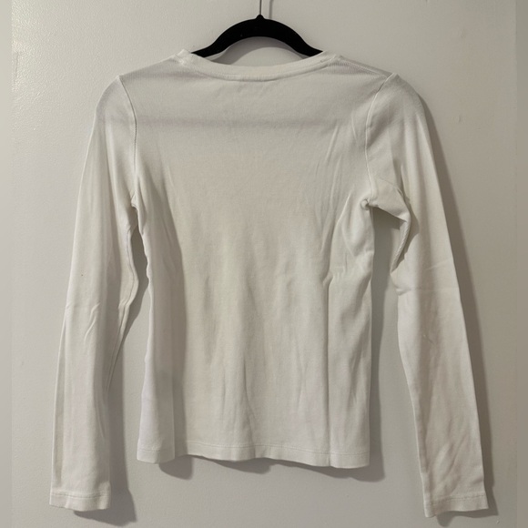Club Monaco Bowee Long-Sleeve Tee – White - Picture 7 of 9